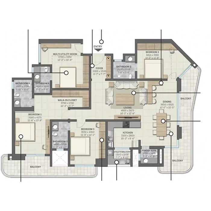 Sobha Sector 63A Gurgaon 5BHK Floor Plan